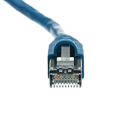 Cablewholesale 1 Foot Blue Cat6A Ethernet Patch Cable, Snagless/Boot With Rj45 Connector, 500 Mhz, 26 Awg, Stp(Shielded Twisted