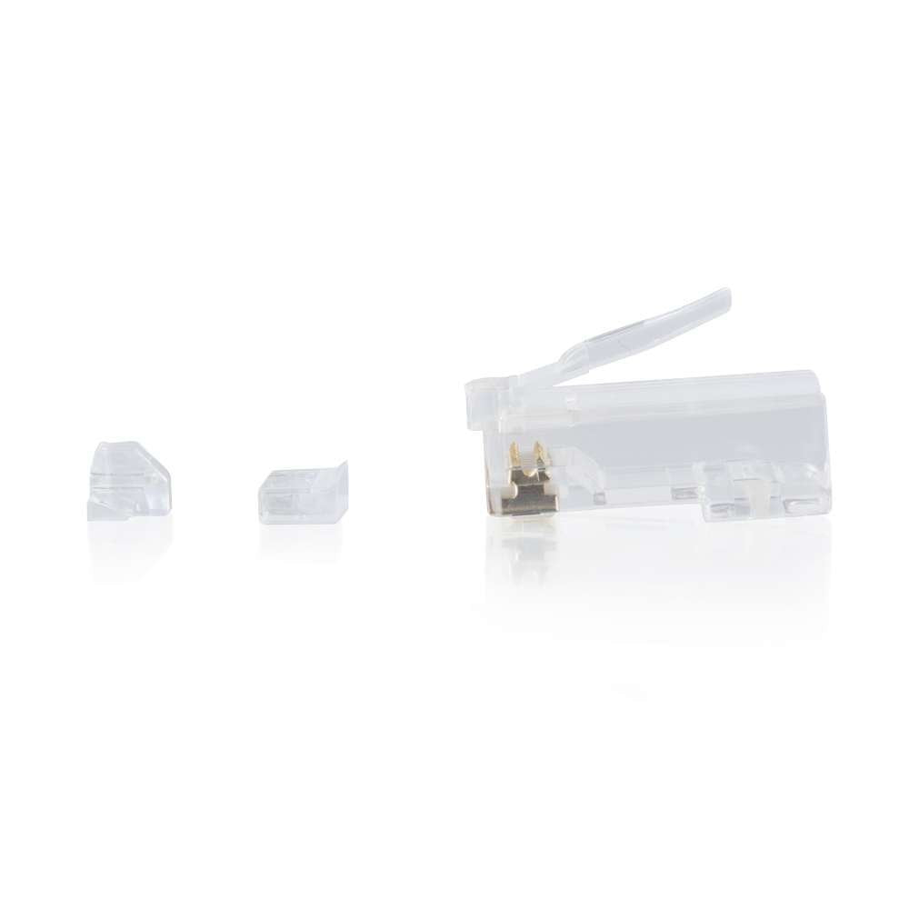 C2G/Cables To Go 00889 Rj45 Cat6 Modular Plug For Round Solid/Stranded Cable Multipack (50 Pack)
