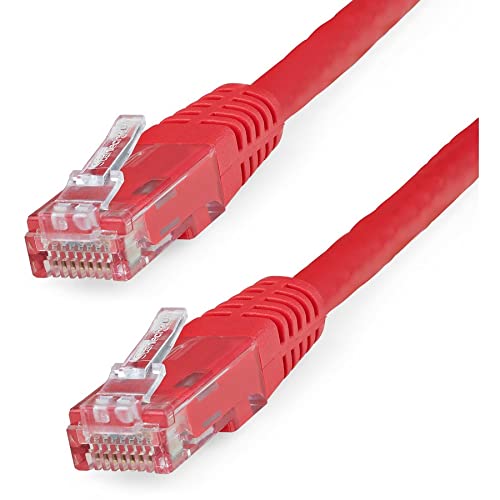 Startech.Com 3Ft Cat6 Ethernet Cable   Red Cat 6 Gigabit Ethernet Wire  650Mhz 100W Poe++ Rj45 Utp Molded Category 6 Network/Pat