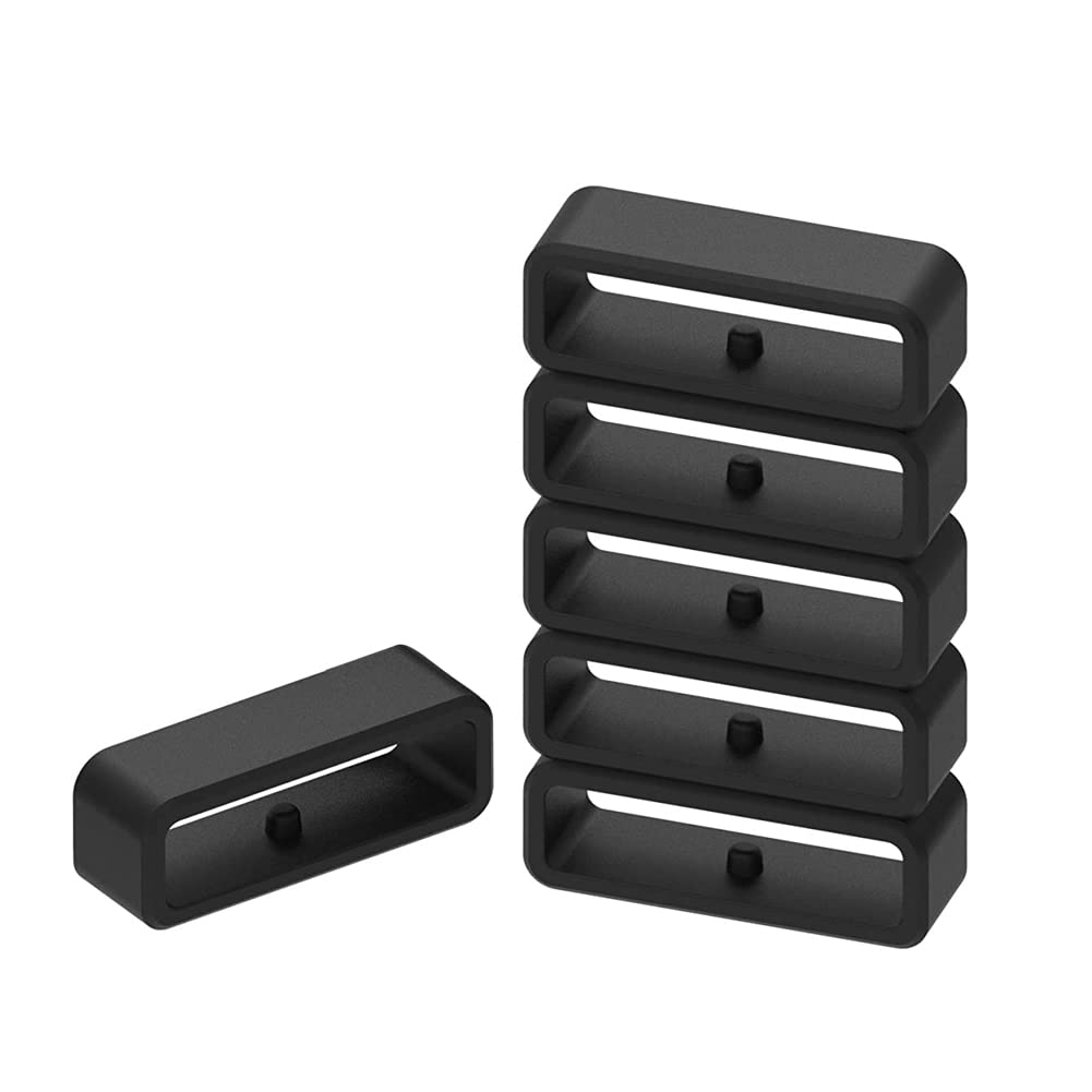 Band Keepers Compatible With Letsfit Iw1 Ew1/Dirrelo Gt01 Watch Bands, Silicone Fastener Rings Security Loop/Holder/Retainer (Bl