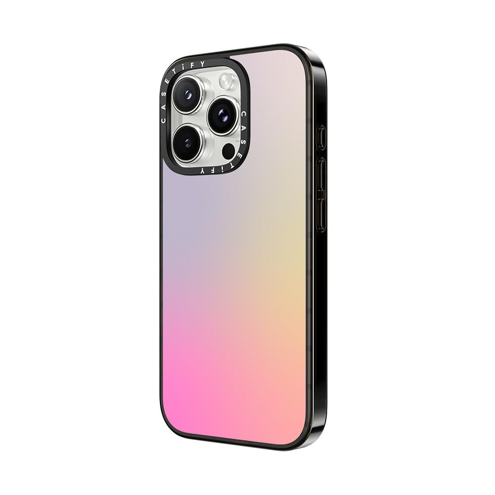 Casetify Compact Case For Iphone 16 Pro [Lightweight / 4 Ft. 2X Military Grade Drop Protection/Slim]   Pastel Gradient   Clear B