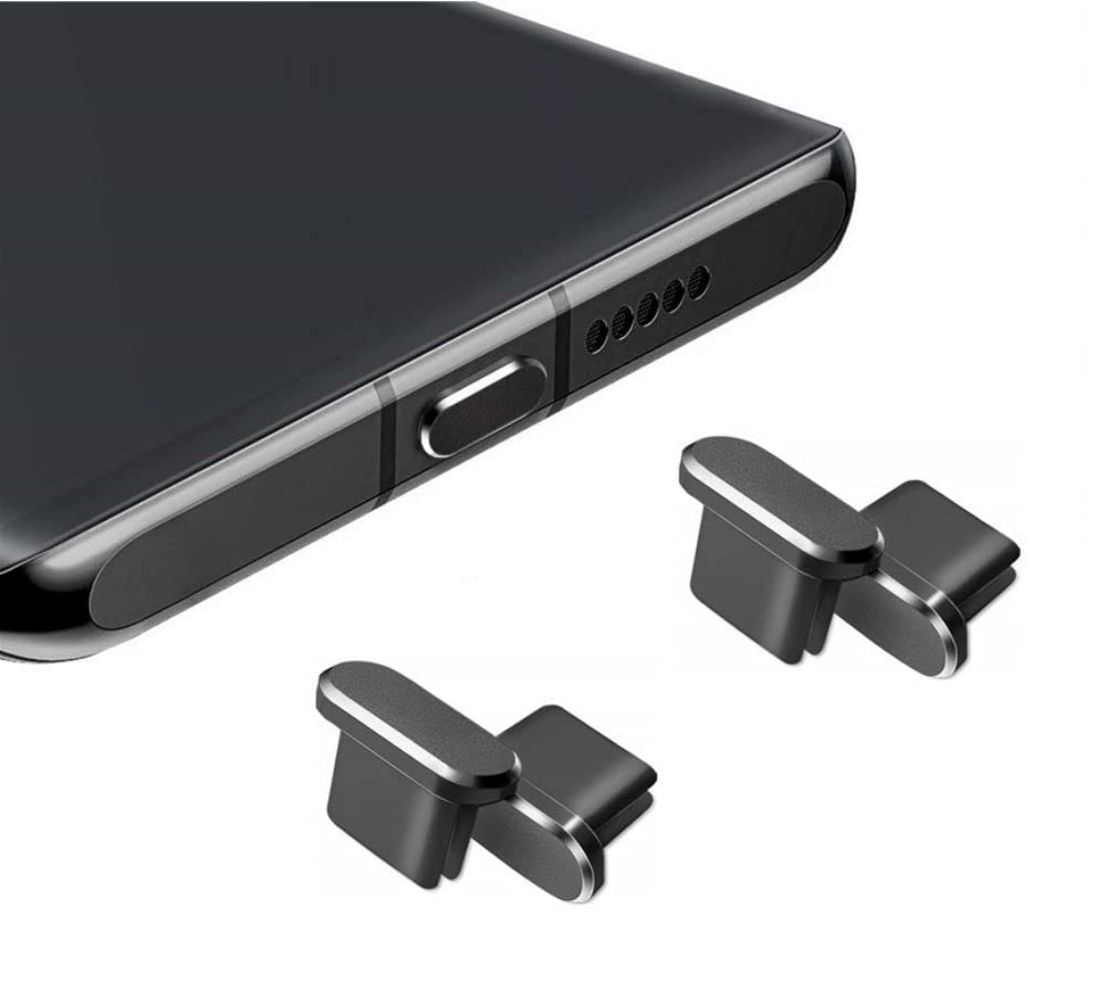 Usb C Dust Plug, Type C Charging Port Plug Protector Caps For Samsung Galaxy S20, Note 20, All Type C Devices (Black 4Pcs)