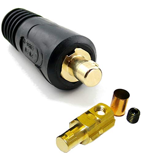 Weldingcity Dinse Type Twist Lock Insulated Male Connector 50 Series (35 50Mm Awg #2 1/0) And Female Terminal Adapter For Welder
