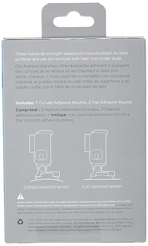 Gopro Flat + Curved Adhesive Mounts (All Gopro Cameras) - Official Gopro Mount