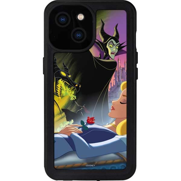 Skinit Waterproof Phone Case For Iphone 13 Mini   Officially Licensed Disney Sleeping Beauty And Maleficent Design