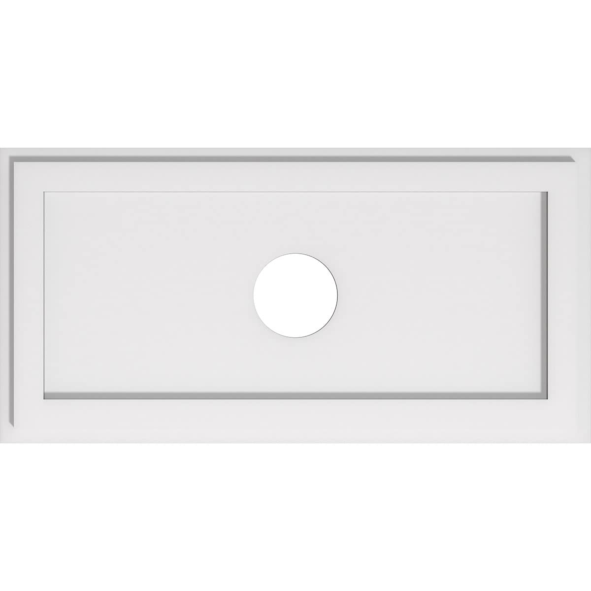 Ekena Millwork Cmp28X14Re 04000 Rectangle Architectural Grade Pvc Contemporary Urethane Ceiling Medallions 28''W X 14''H X 4''Id