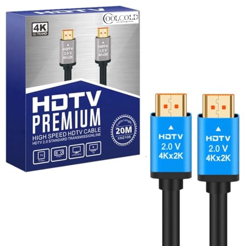 Coolcold Hdmi Cable (20Meter/65Ft) | 4K, Hdmi To Hdmi Cable | Premium Uhd HighSpeed Hdtv Cord Certified 18Gbps With Ethernet Su