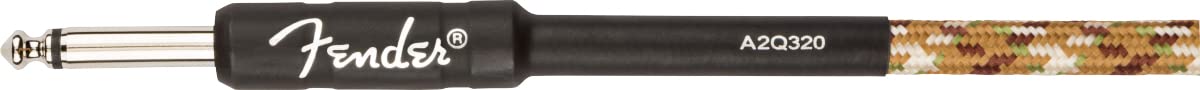Fender 10 Foot Professional Tweed Instrument Cable, Straight Straight, Desert Camo   1 Pack