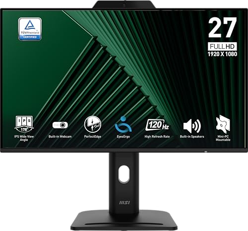 Msi Pro Pro Mp272Pmg 27 Class Webcam Full Hd Lcd Monitor - 16:9 - Black