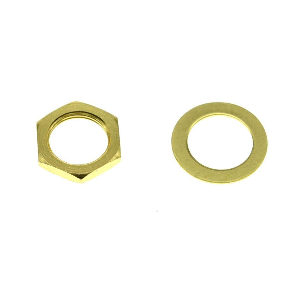Dopro 20* Guitar Input Output Jack Socket Nut And Washer Guitar Metric Jack Nuts For Import Guitars Gold