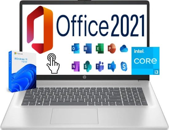 Hp 15.6'' Hd Touch Laptop For Business & Student, Free Lifetime Office 2021 Plus,12Th Gen Intel I3-1215U (6-Core), 8Gb Ram, 512G