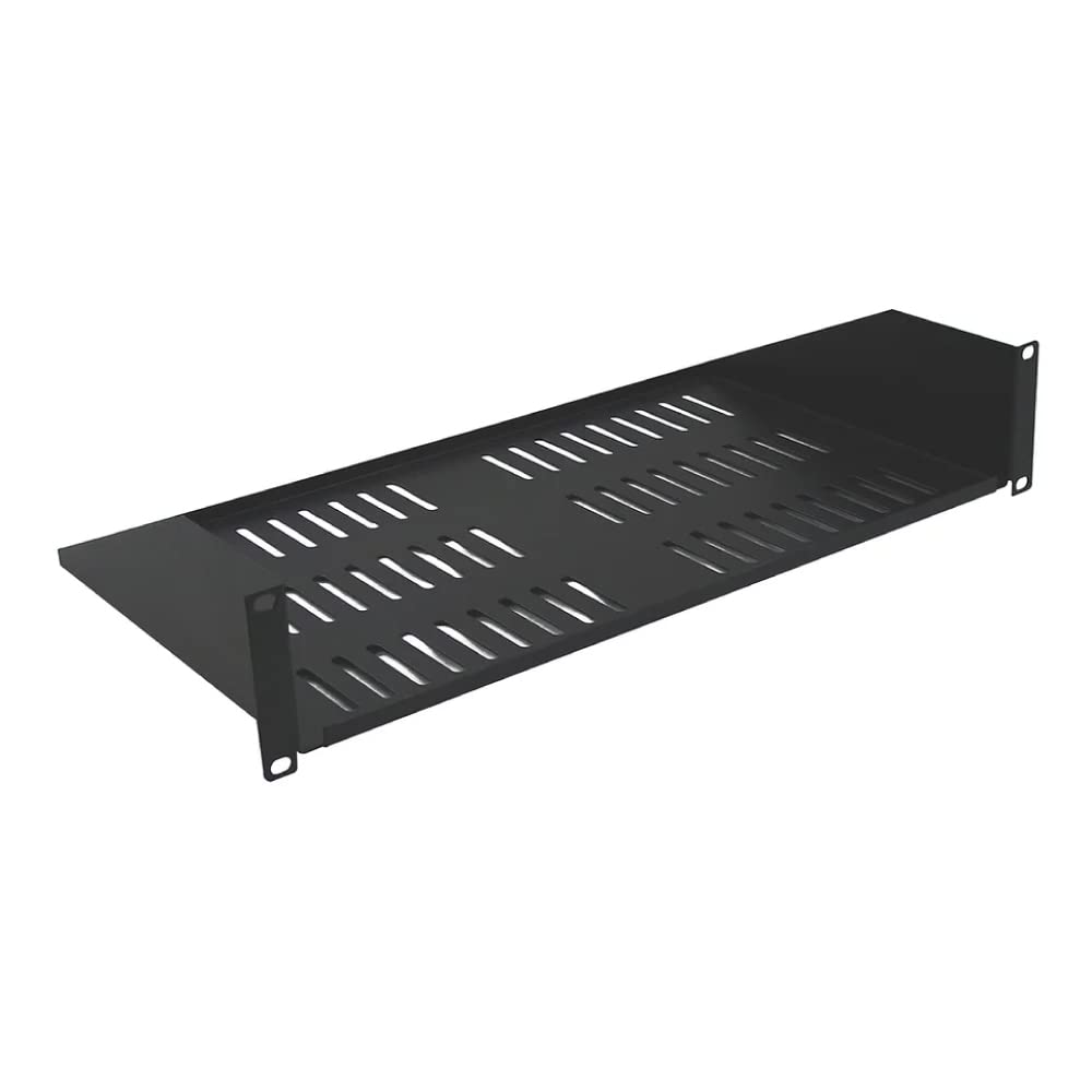 Wavenet 3041N Steel 1U Server Universal Vented Rack Mount Shelf Cantilever Tray for 19 in. Network Equipment Rack & Cabinet Bla