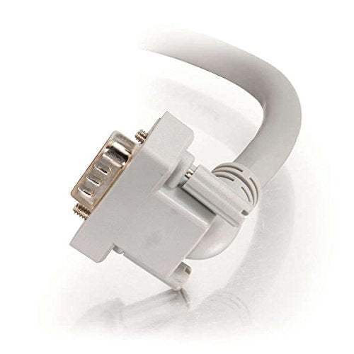 C2G 52016 Vga Cable   Premium Shielded Hd15 Sxga Mm Monitor Cable With 90A Downward Angled Male Connector Gray (6 Feet 1.82 Mete