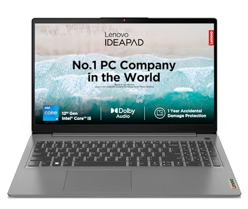 Lenovo Ideapad Slim 3 12Th Gen Intel Core I5 15.6Inch (39.62Cm) Fhd Thin & Light Laptop (16Gb/512Gb Ssd/Windows 11/Office 2021/Back