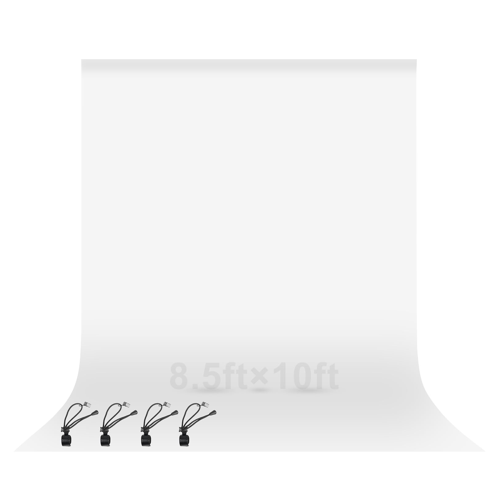 EMART 8.5x10 ft White Backdrop for Photography, Large Party Photo Background Curtain Drapes, Washable Polyester Fabric Back Drop