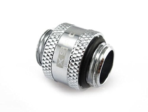Xspc G1/4'' Male To Male Rotary Fitting, Chrome, 4 Pack