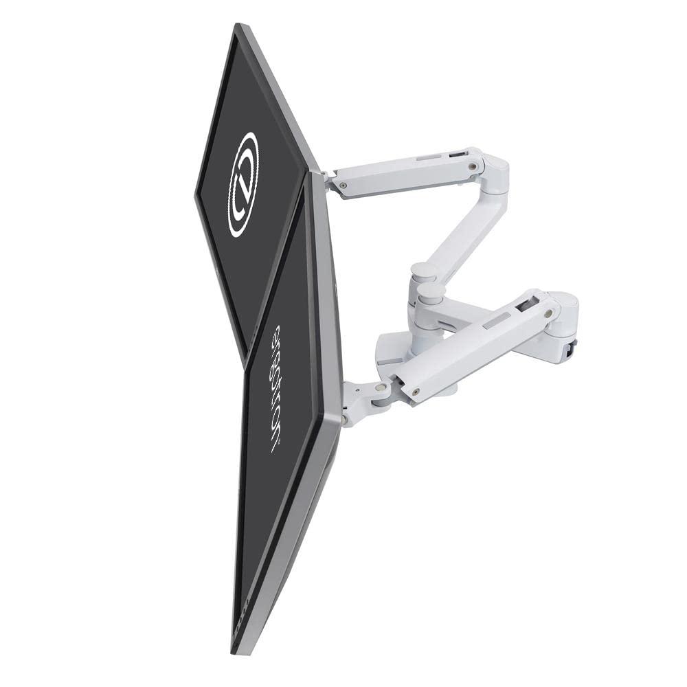 Ergotron � LX Dual Monitor Arm, VESA Desk Mount � for 2 Monitors Up to 27 Inches, 7 to 20 lbs Each � White
