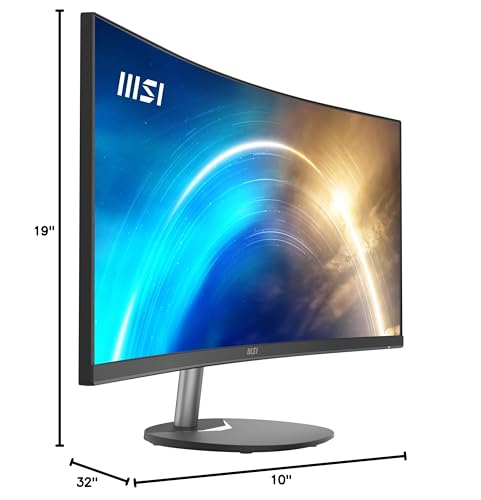 Msi Pro Mp341Cq, 34 Monitor, 3440 X 1440(Uwqhd) Va, 100Hz, Tuv Certified Eyesight Protection, 4Ms, Displayport, Hdmi, Tilt, Blac