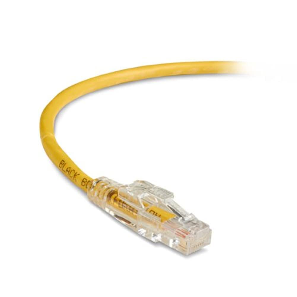 Black Box Gigatrue 3 Cat6 550 Mhz Lockable Patch Cable (Utp), Yellow, 15 Ft. (4.5 M)   15 Ft Category 6 Network Cable For Networ