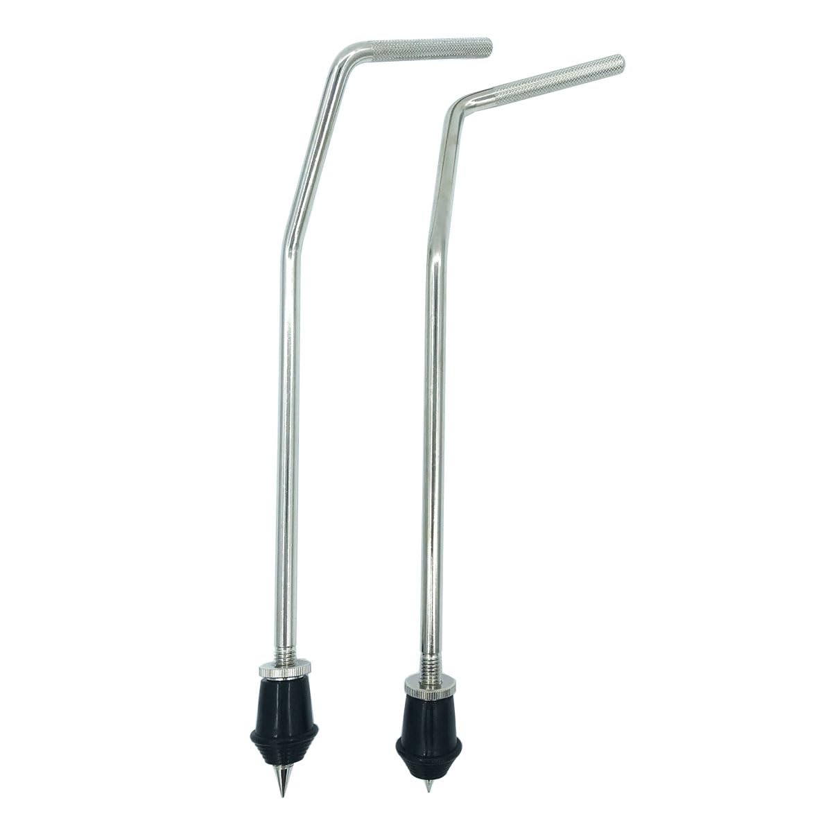 TUOREN 2Pcs Bass Drum Spurs Legs Bent Metal Floor Tom Legs Bass Kick Drum Legs for Tom Drum Set Replacement Parts Accessories