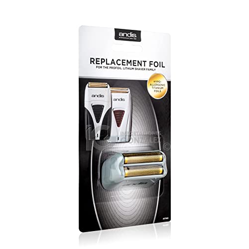 Andis 17160 Replacement Foil For Pro Foil & Lithium Shaver   Super Soft Gold Titanium Cutters, Close & Smooth Cutting, Zero Fini