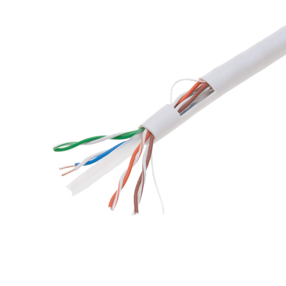 Cables Direct Online 500Ft Cat6 Solid Cable 550Mhz Ethernet Lan Utp 23Awg Rj45 Network Copper Clad Aluminum Wire Bulk (White)
