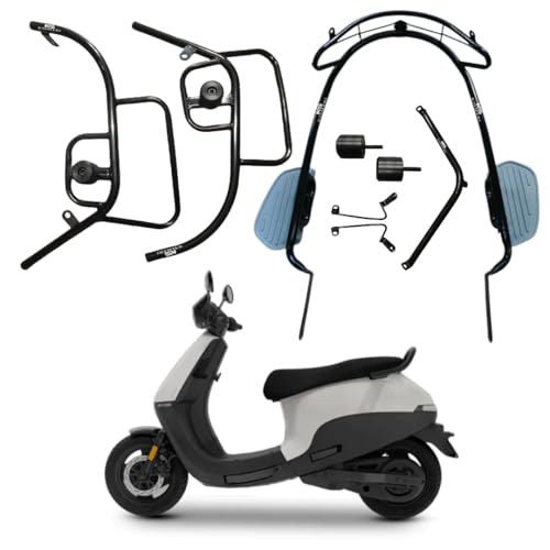 Ksheeri Gen 3 Ola S1X, S1X Plus Crash Guard With Foldable Footrest And Frame Slider Lagguard Front And Rear Crash Guard Suitable