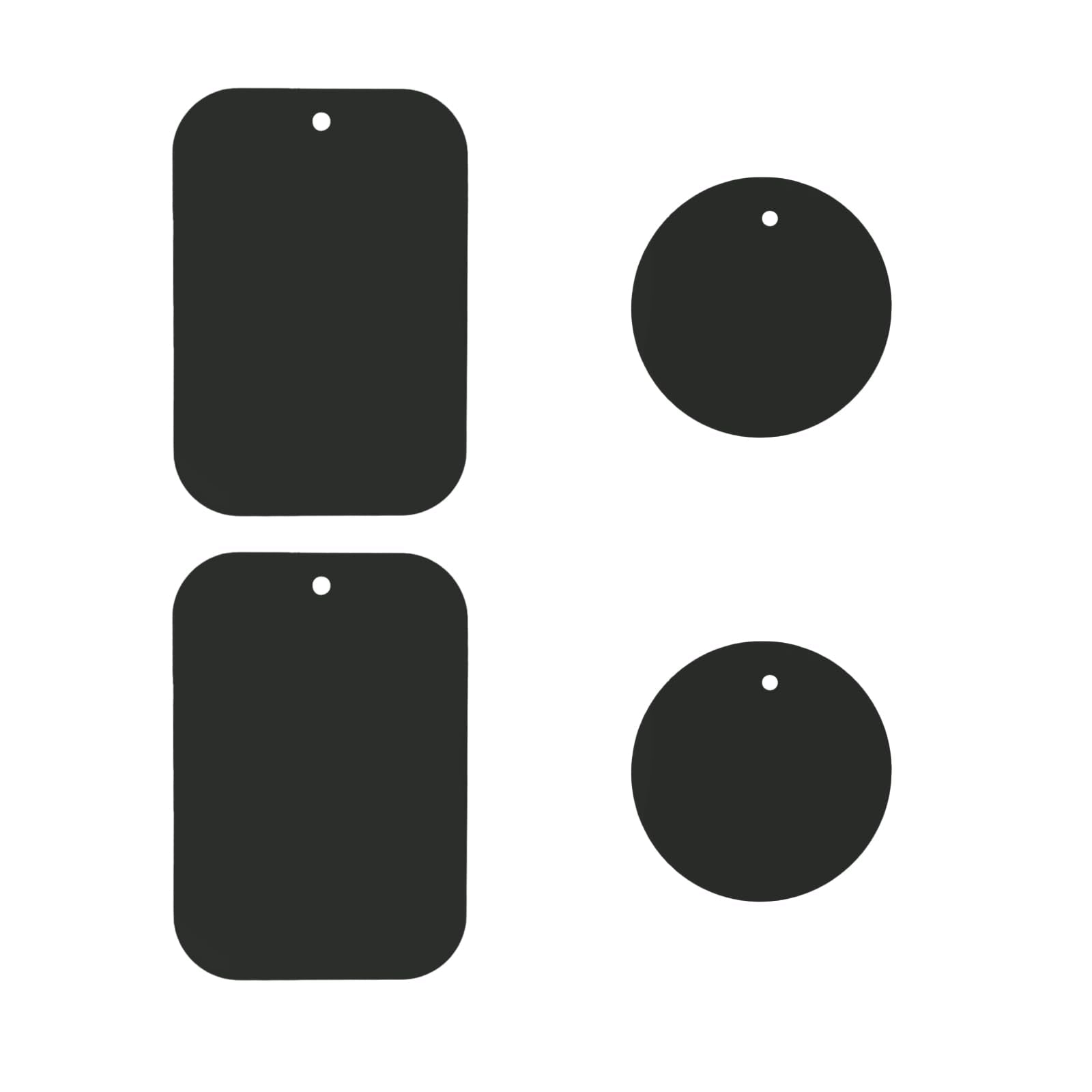 Dstelin Universal Metal Plate 4 Pack For Magnetic Phone Car Mount Holder Cradle, Compatible With All Magnetic Mounts- 2 Rectangl