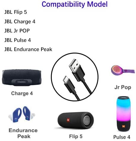 T Power For Fast Charger Jbl Charge 4 Charge 5 Jbl Flip 5, Clip 4, Pulse 4, Go 3, Extreme 3, Tuner 2, Jr Pop, Endurance Peak 2 W