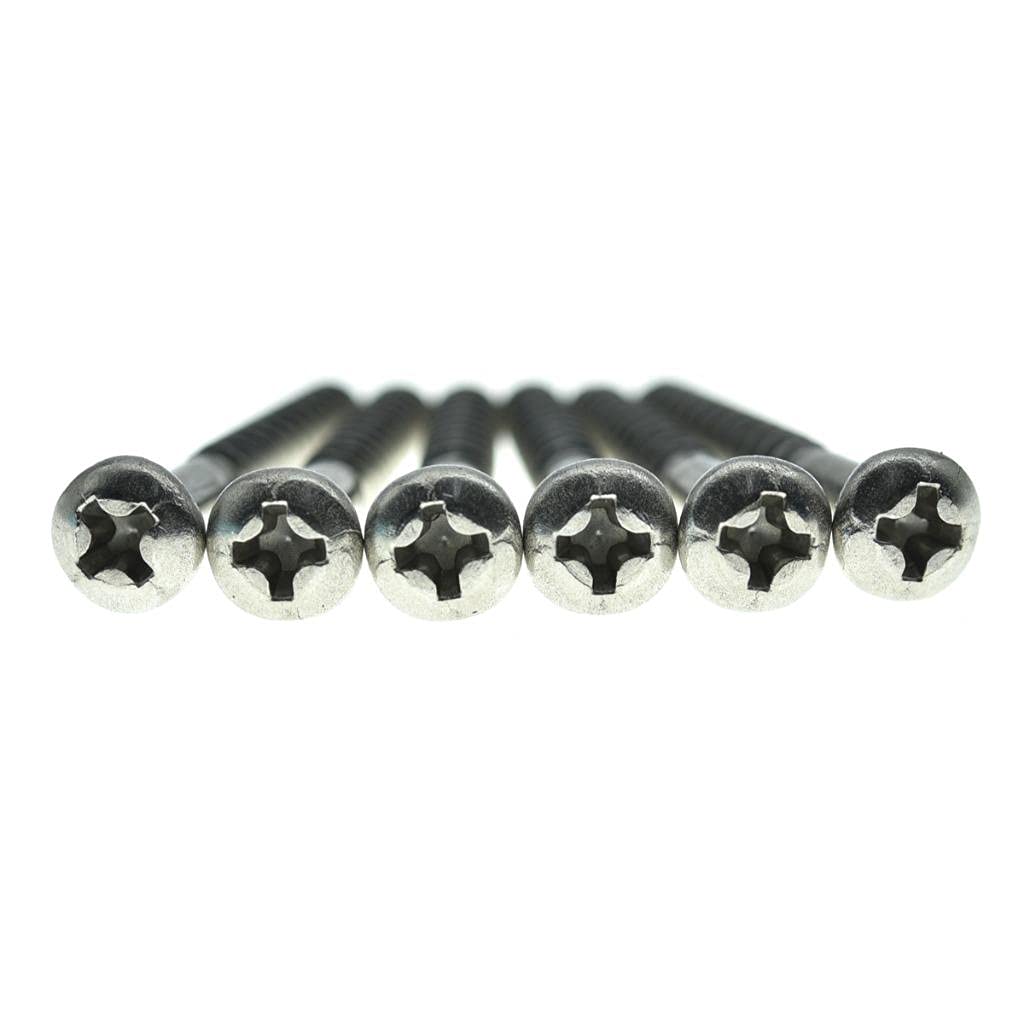 Dopro 6 Pack Stainless Steel Phillips Head Vintage Style Guitar Tremolo Bridge Mounting Screws Fits Vintage Fd Strat/Stratocaste