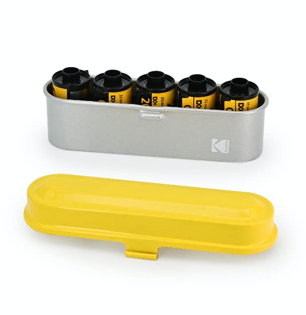 Kodak Film Case   For 5 Rolls Of 35Mm Films   Compact, Retro Steel Case To Sort And Safeguard Film Rolls (Film Is Not Included),