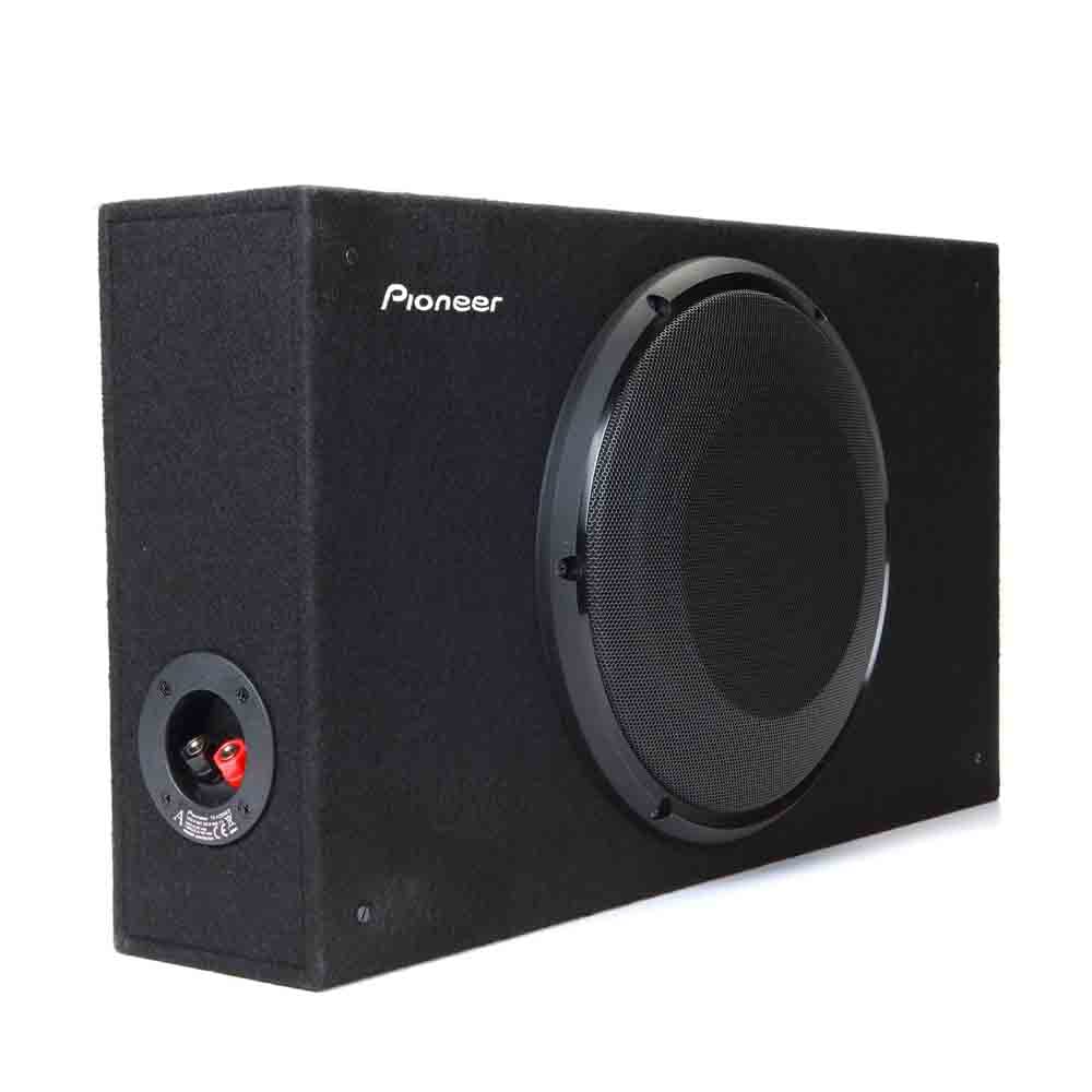 Pioneer Single 10'' Shallow Mount Pre Loaded Enclosure   1200 Watts 2Ohm