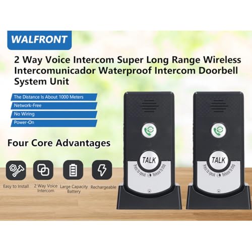 2 Way Voice Intercom Abs Intercomunicador Intercoms 410M To 490M Doorbell System Unit 1000M Range Indoor Outdoor Intercom For Home