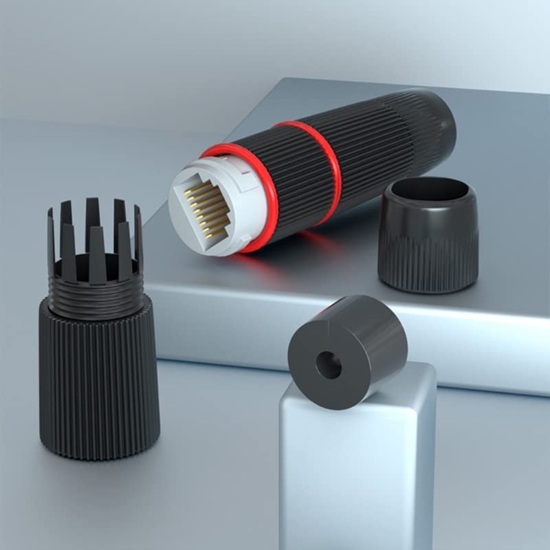 Vizgiz 2 Pack Security Camera Waterproof Rj45 Coupler Cat5 Cat6 Cat5E Cable Connector Extender Adapter For Outdoor Security Ip T