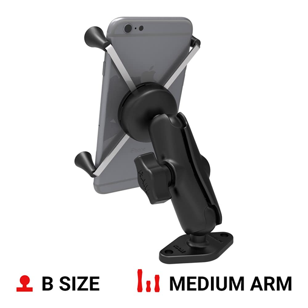 Ram Mounts X Grip Large Phone Mount With Diamond Base Ram B 102 Un10U With Medium Arm