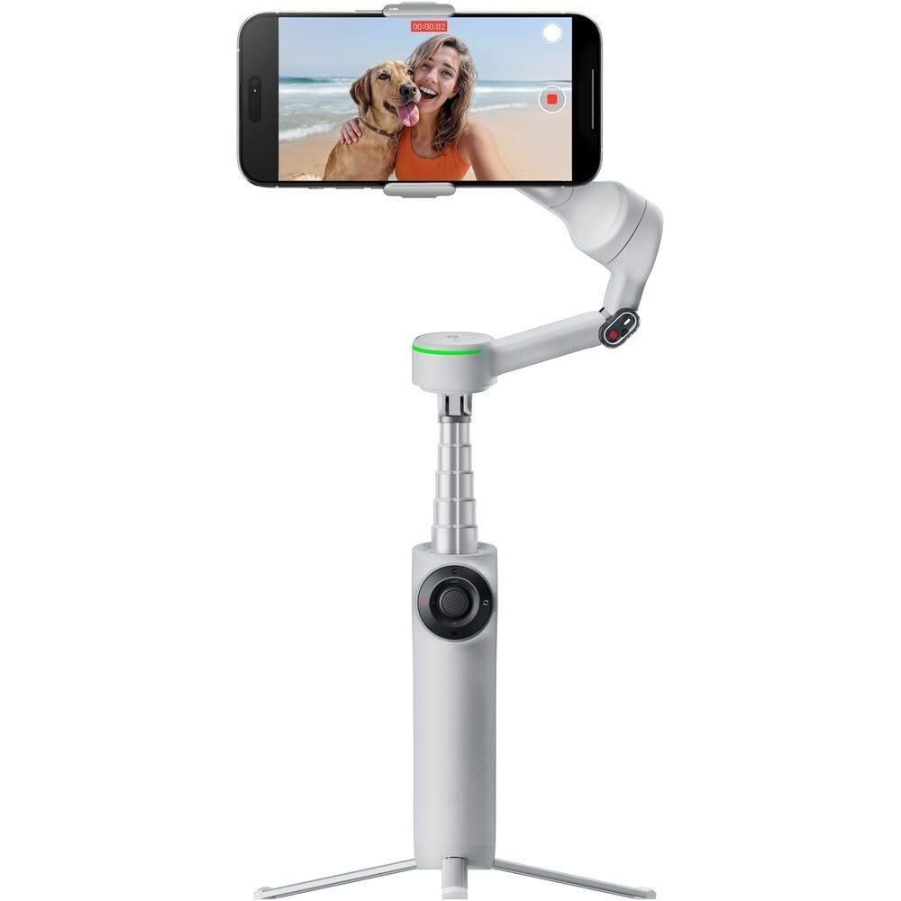 Insta360 Flow 2 Pro 3-Axis AI-Powered Smartphone Gimbal Creator Bundle - Stone Gray
