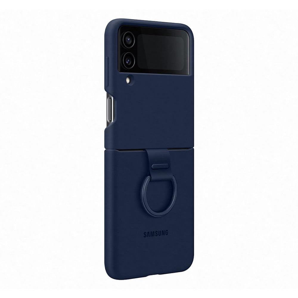 Samsung Galaxy Z Flip4 Official Silicone Cover With Ring Navy