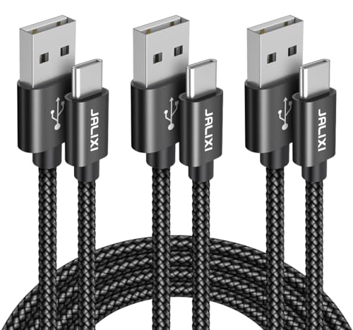 Jalixi Type C Fast Charging Cable 3Pack, [1Ft+3Ft+10Ft] Phone Charger Cord Type C For Samsung Galaxy S24 S23 S22 S21 S20 Ultra S10, A12 A13 A14 A25 A15 A35 A53 A54 A55