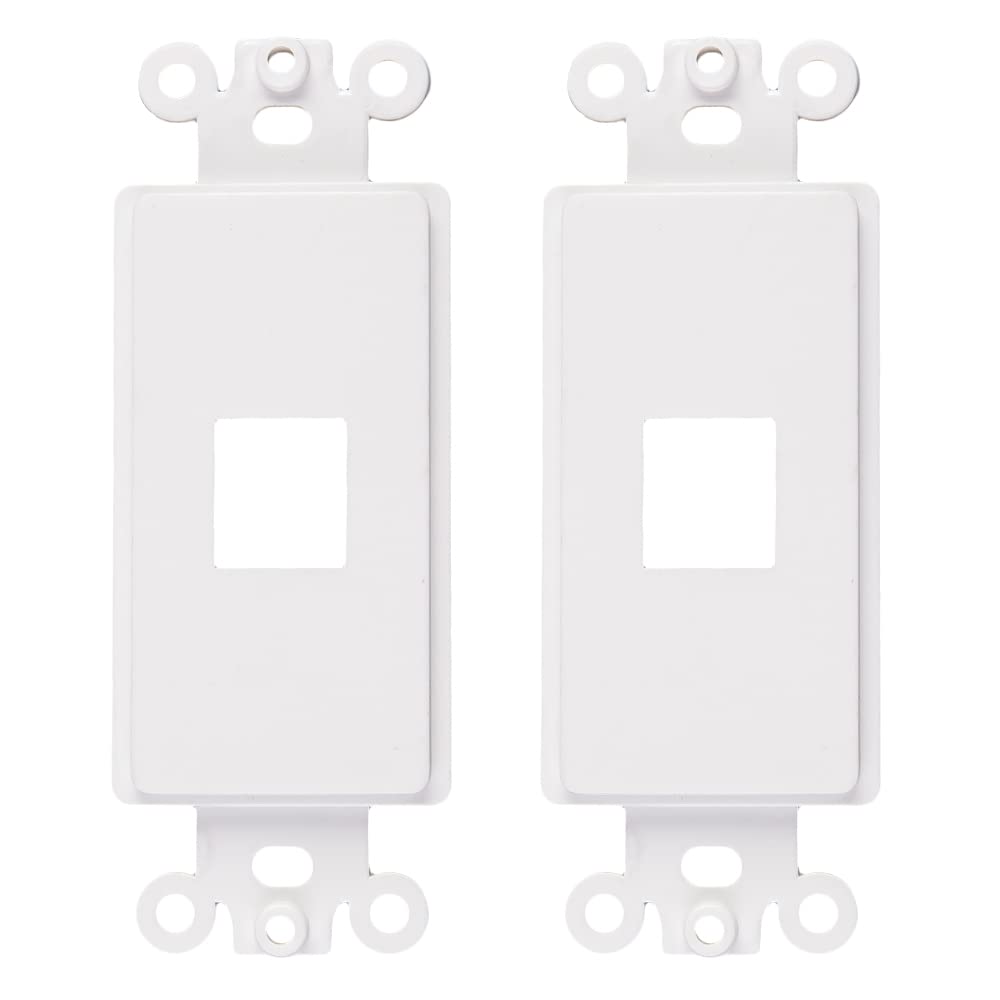 Quickport Decora Keystone Insert, 1 Port, 2 Pack White