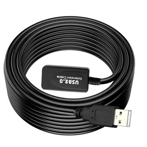 Storite 10 M Active Usb 2.0 Male To Female Active Extension/Repeater Cable, Data Transfer Cord Compatible With Printer, Camera,