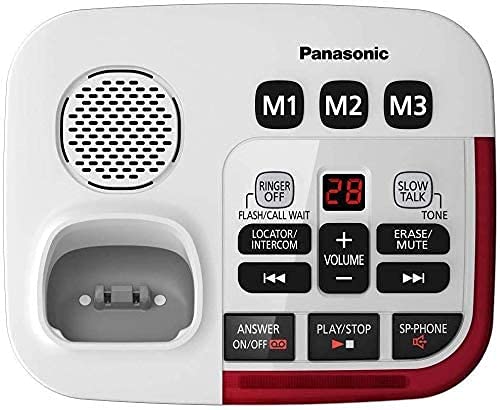 Panasonic Kx-Tgm420W + (1) Kx-Tgma44W Amplified Cordless Phone With Digital Answering Machine And Voice Volume Booster Upto 40 D