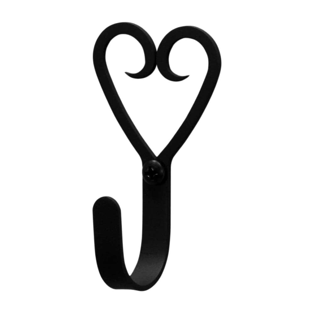 Village Wrought Iron XSmall Heart Wall Hook Decorative XSmall