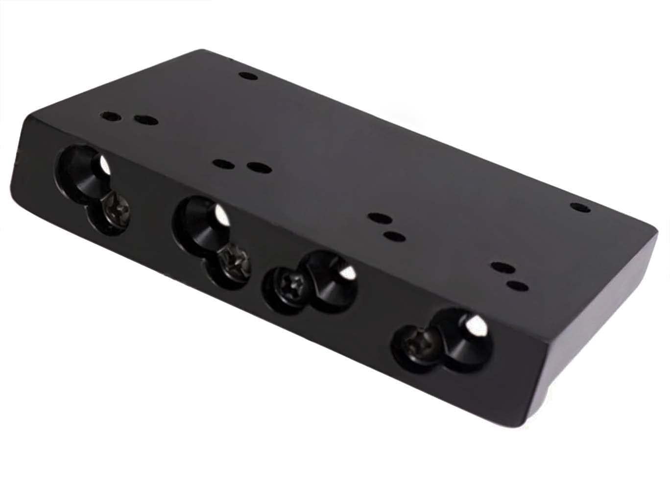 Vintage 4 String Bass Bridge Tailpiece A Style Roller Saddle Bridge Top Load Or String Through Body (Black)