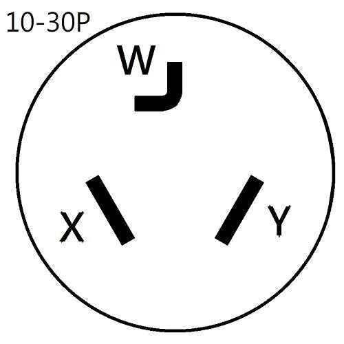 Parkworld 885415 Nema Dryer 10 30P 30A To Heater 6 30R 30A Welding Adapter Cord 250V (1 Feet)