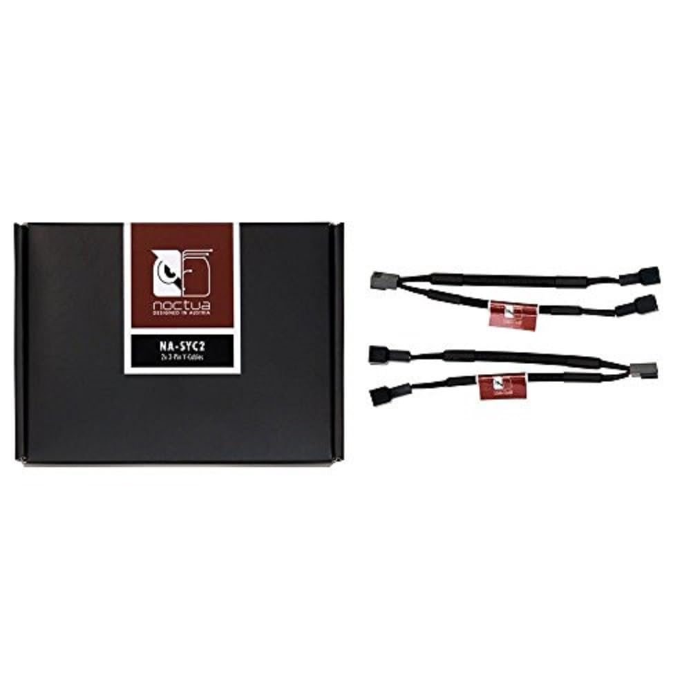 Noctua Na Syc2, 3 Pin Y Cables For Pc Fans (Black)