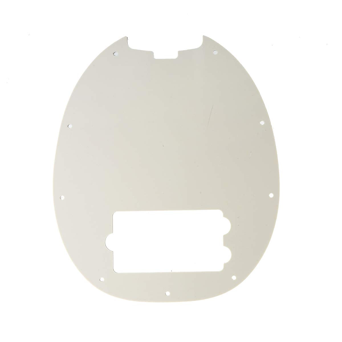 Musiclily 9 Hole Bass Pickguard For Musicman Stingray Bass, 4Ply Parchment Pearl