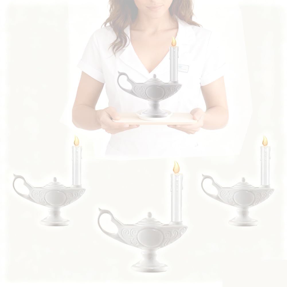 LinkAmoreVibe 4Pcs Nurse Graduation Lamp, Flameless LED Candle with Ceramic Base, Memorial Light for Funeral, Vigil & Moment of 