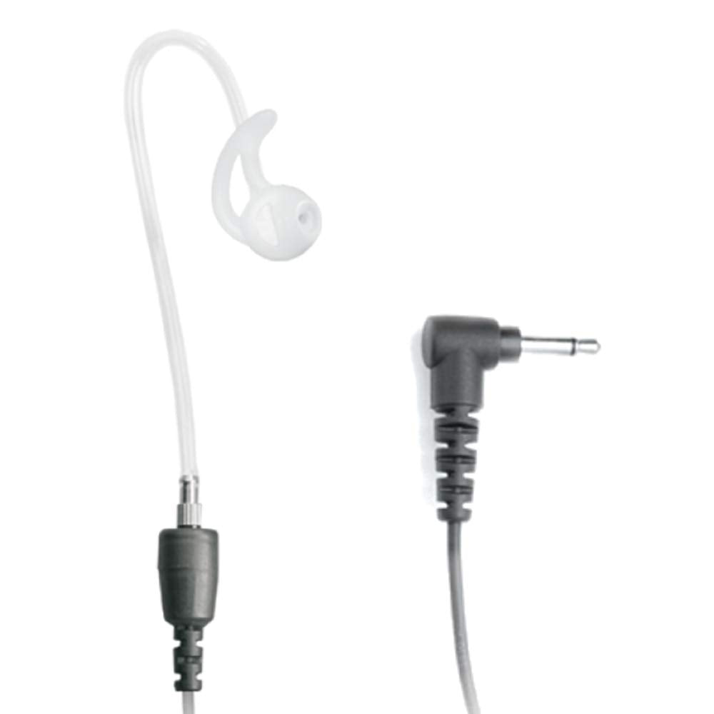 Earphone Connection Radio Earpiece, Fox St Listen Only Short Tube, 3.5Mm Right Angle, Direct To Speaker Mic Receive Only