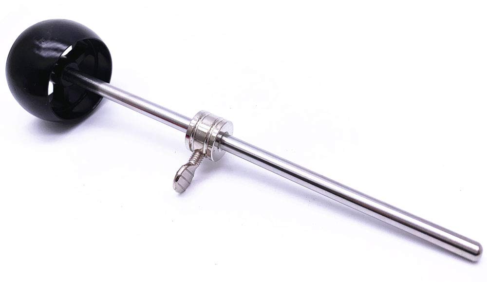 Jiayouy 2 Pieces Bass Drum Pedal Beater Aluminum Alloy Hammer Head Percussion Instrument Accessory Part Black 1
