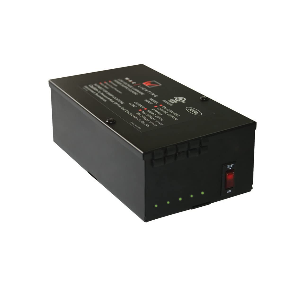 WAC Lighting EN1260RB2 120V Input 12V Output 60W Remote Enclosed Electronic Transformer, Black